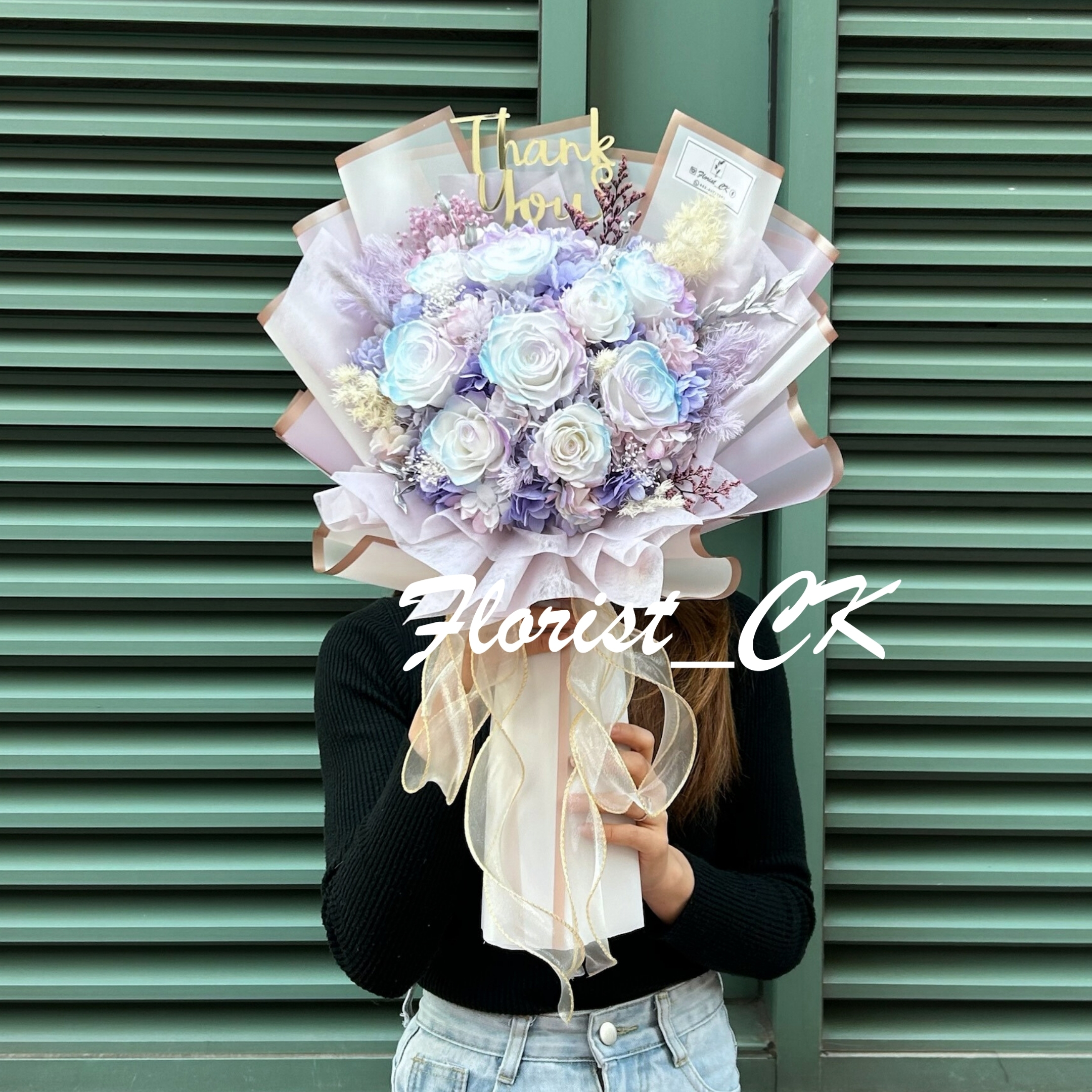 Fantasy Blue & Purple｜永生玫瑰花束 (3 朵 / 6 朵 / 9 朵 / 12 朵； 預訂款)