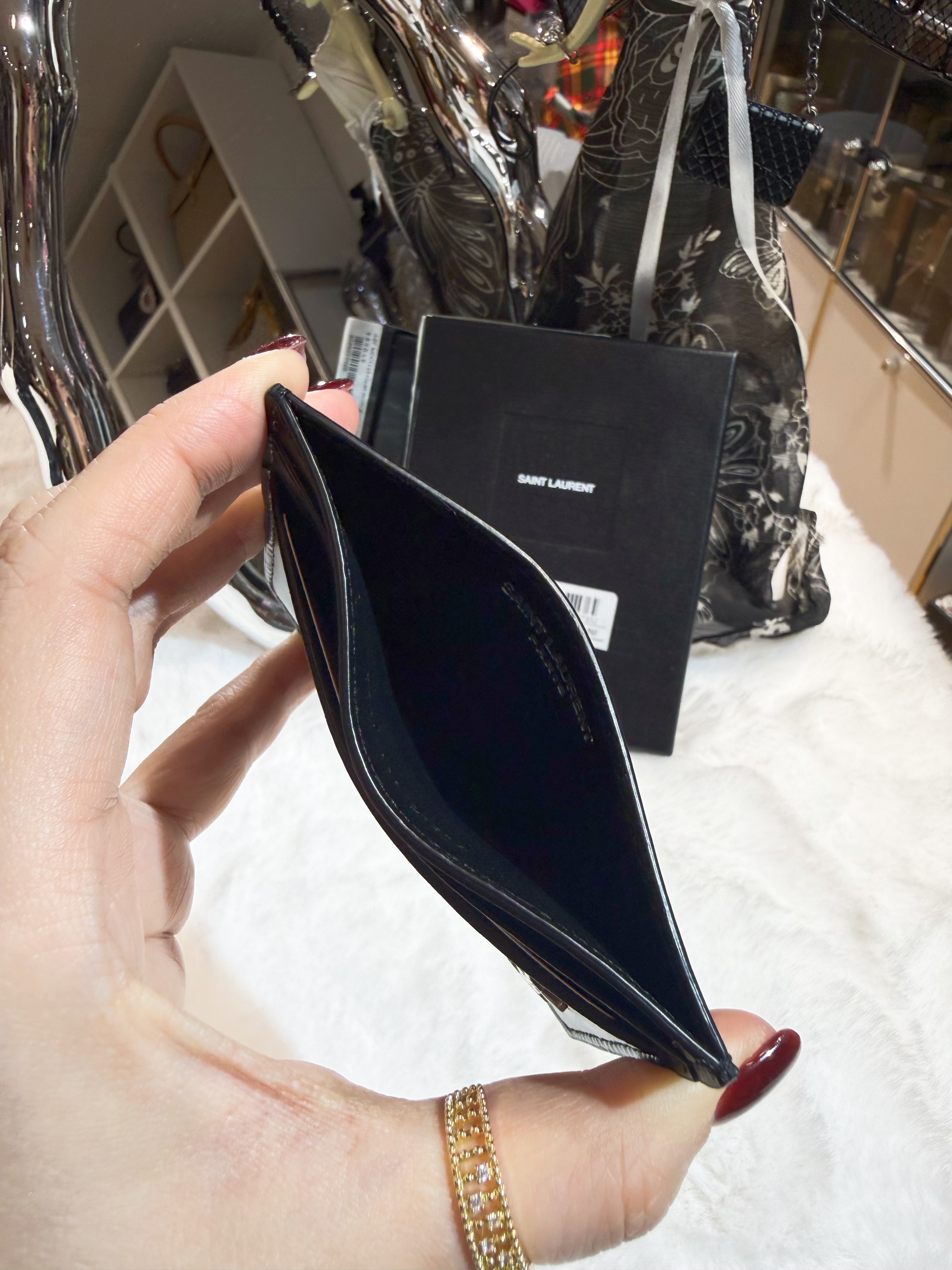 YSL card holder small logo/blk/S