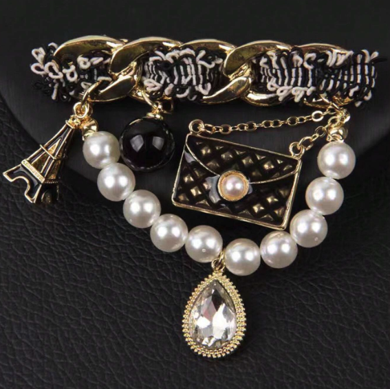 Parisian Glam Charm Brooch