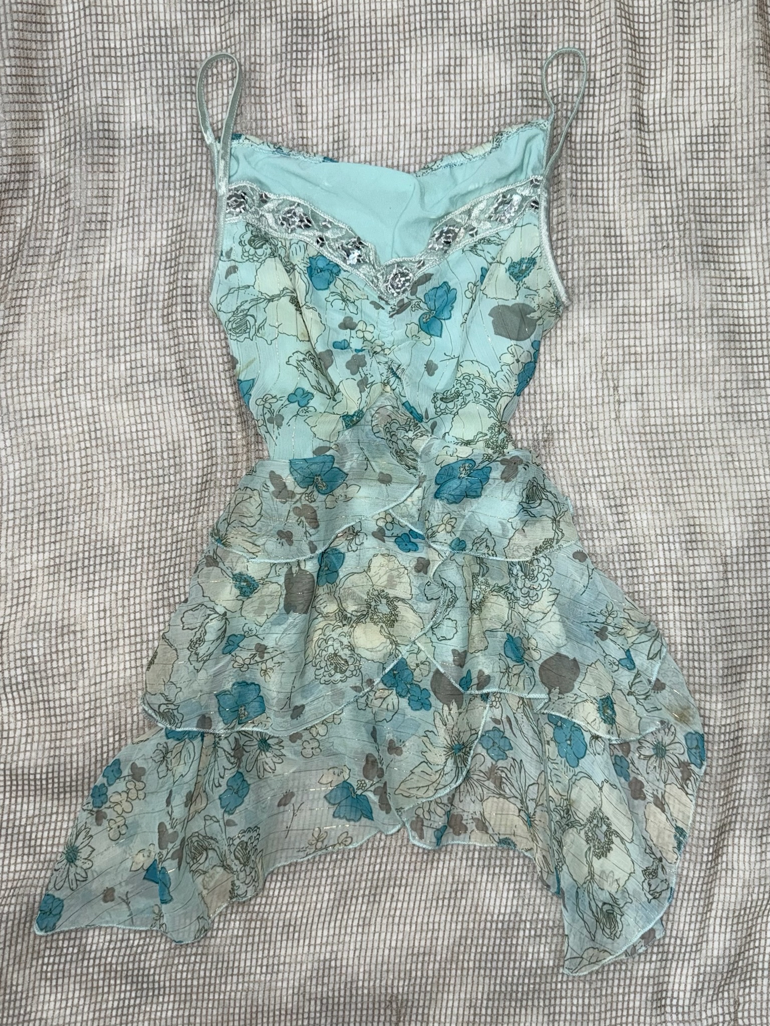 Fairy Aqua Blur Layered Frill Dress