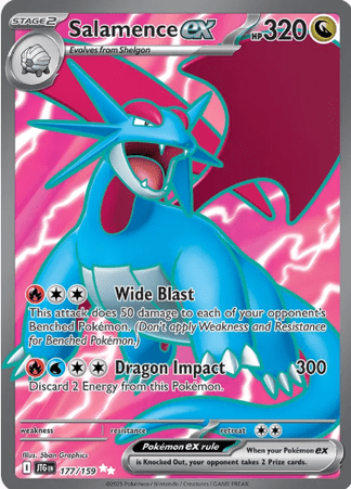 Pokemon TCG Card Game - JOURNEY TOGETHER -Salamence EX-177/159