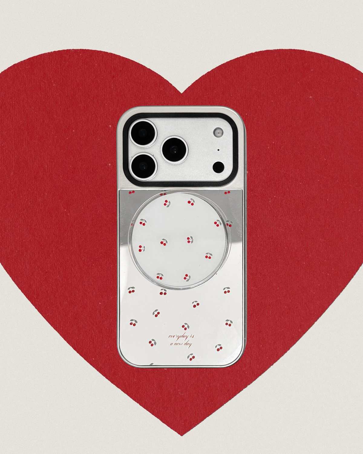 【The Ruby Reds】銀框鏡面MagSafe iPhone Case+手機支架MagSafe Phone Stand