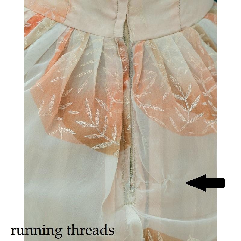C.a. 1950s Dreamy Leafy Pattern Chiffon Day & Night Fit and Flare Dress (MT1508)