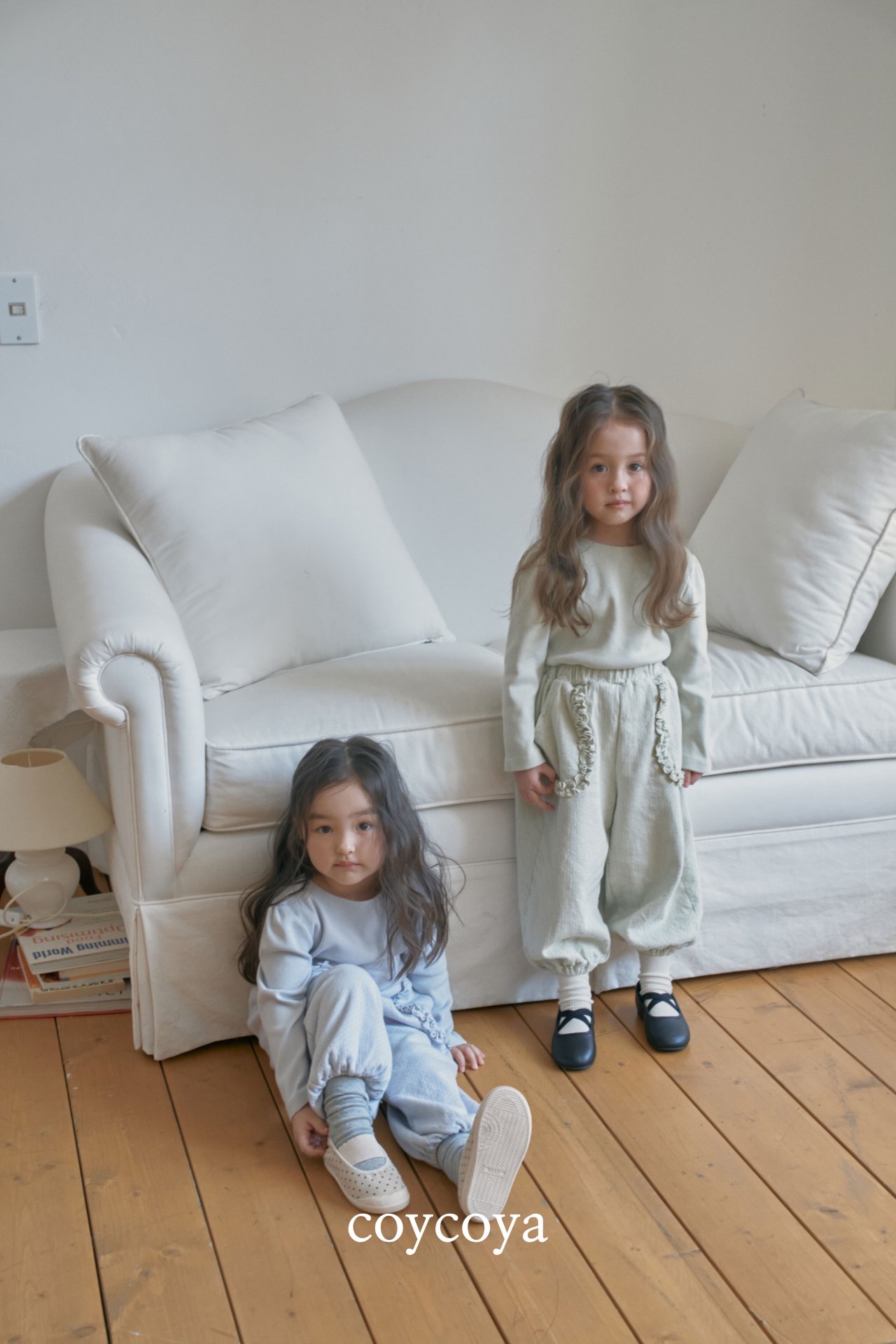 🌸預訂 韓國直送🌸🇰🇷COYCOYA兩色荷葉邊口袋寬鬆運動褲