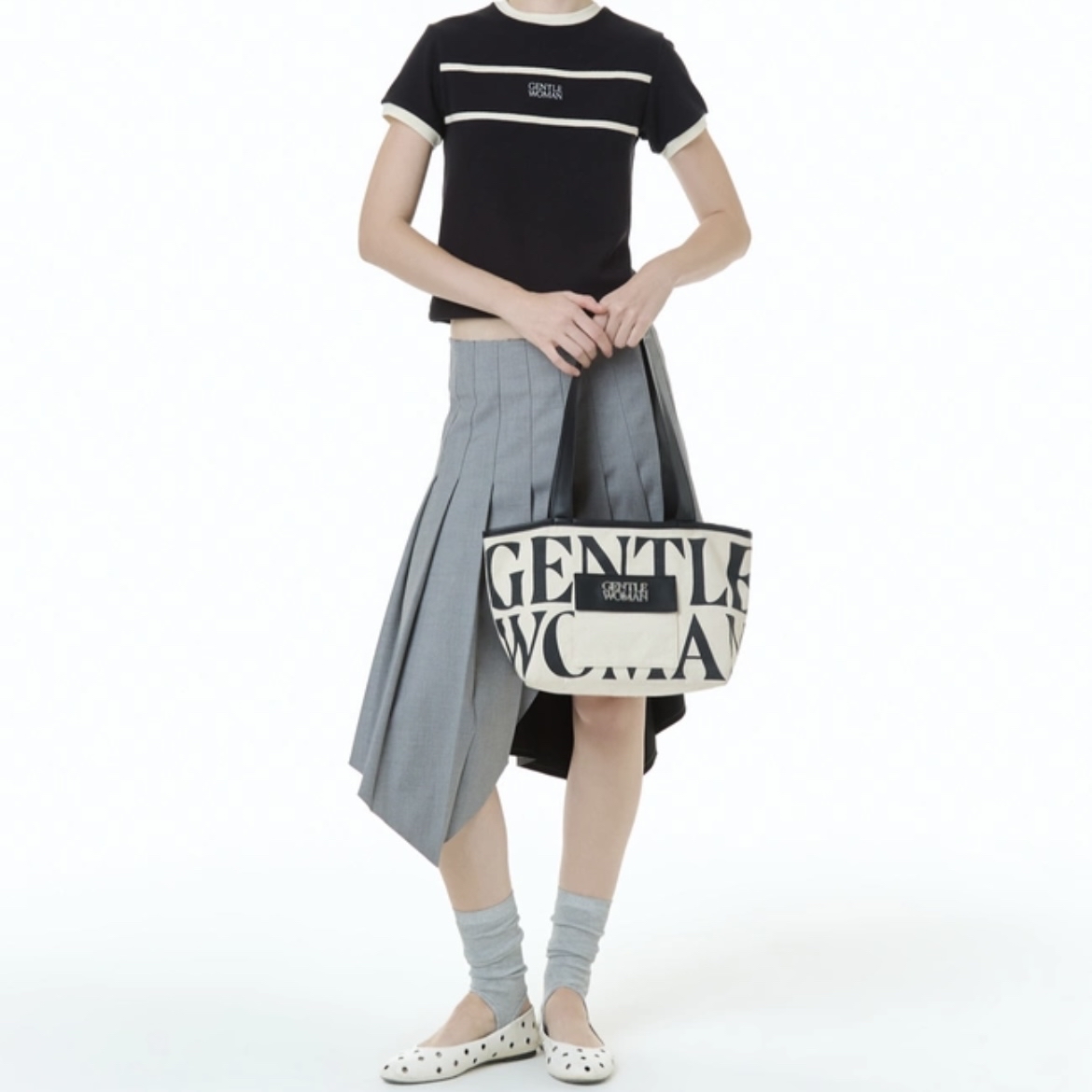 預購 | 🇹🇭GENTLEWOMAN ⭐TOTE WITH FRONT POCKET(BLACK) BG1105-2