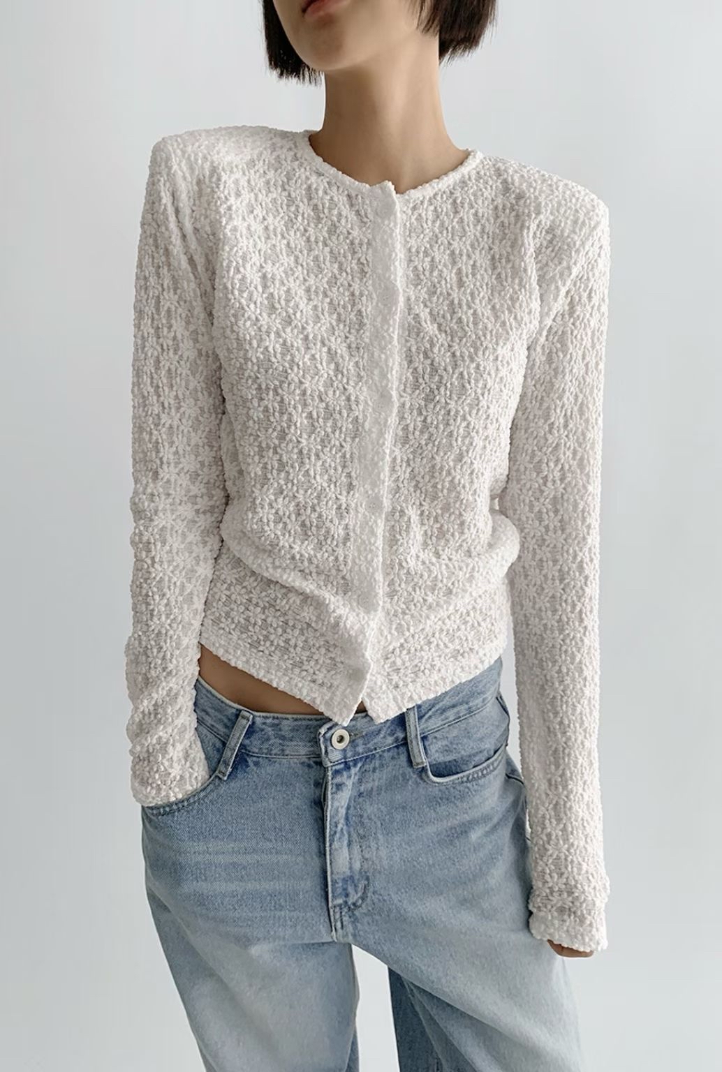 Elegant lace cardi / top