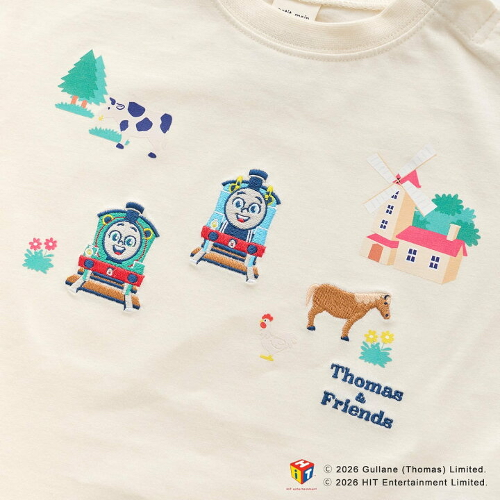 🇯🇵預訂 日本直送🇯🇵Petit Main x Thomas湯瑪士小火車系列四色刺繡短袖T恤