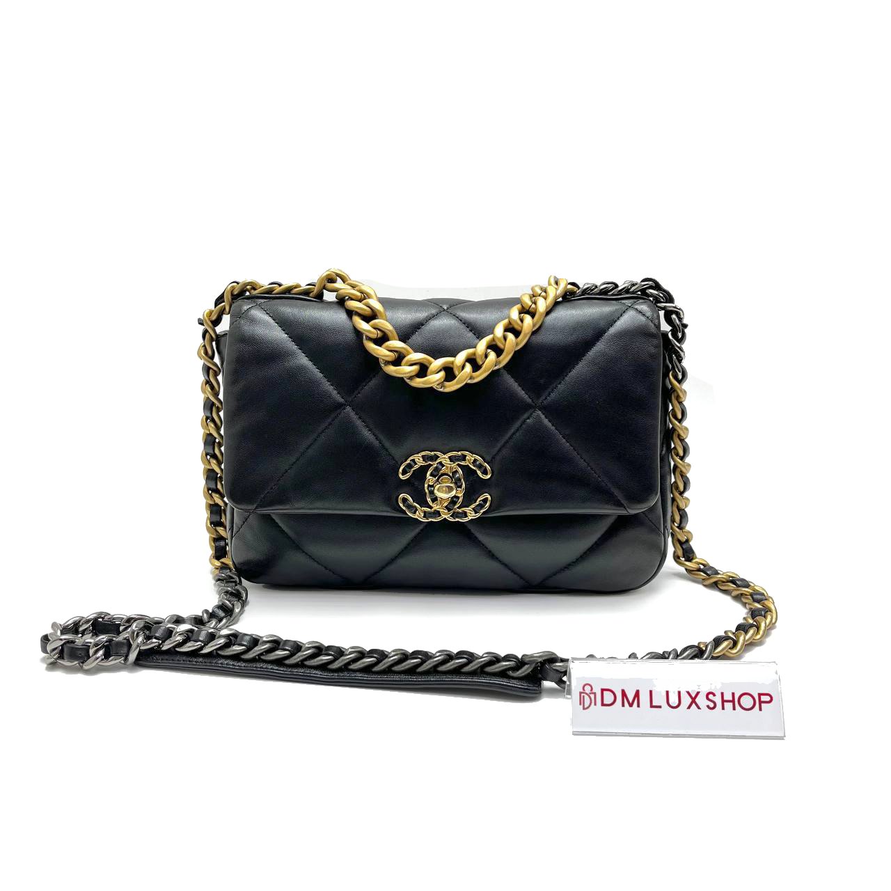 Chanel 19 Bag Small Black GHW (Microchip)