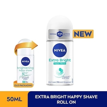 NIVEA Deodorant Roll On 50ml Brightening Happy Shave