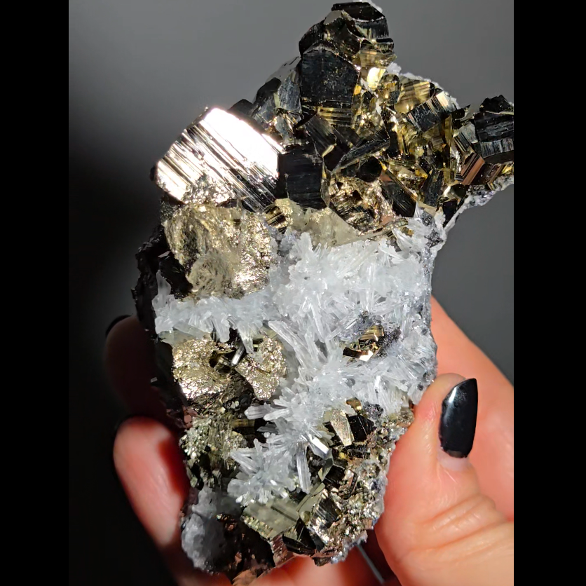 Pyrite with quartz and sphalerite from Bulgaria - PY72