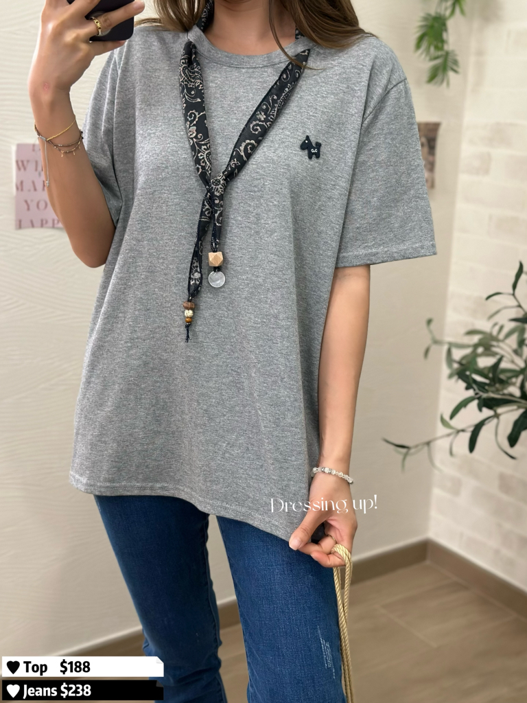  假日小心思｜絲巾棉質上衣