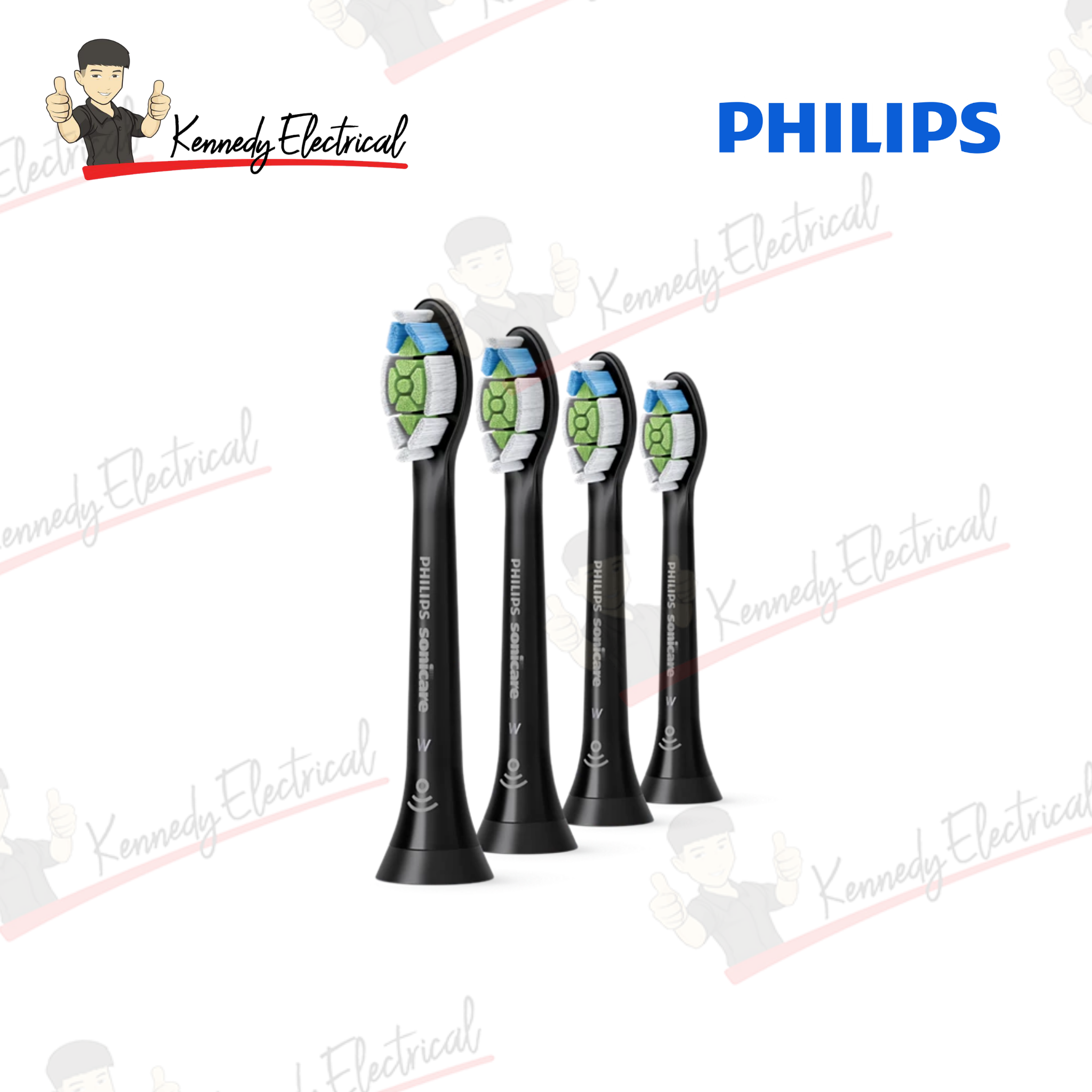 Philips Sonicare W DiamondClean Standard Toothbrush Heads Black 4pcs (HX6064/96)