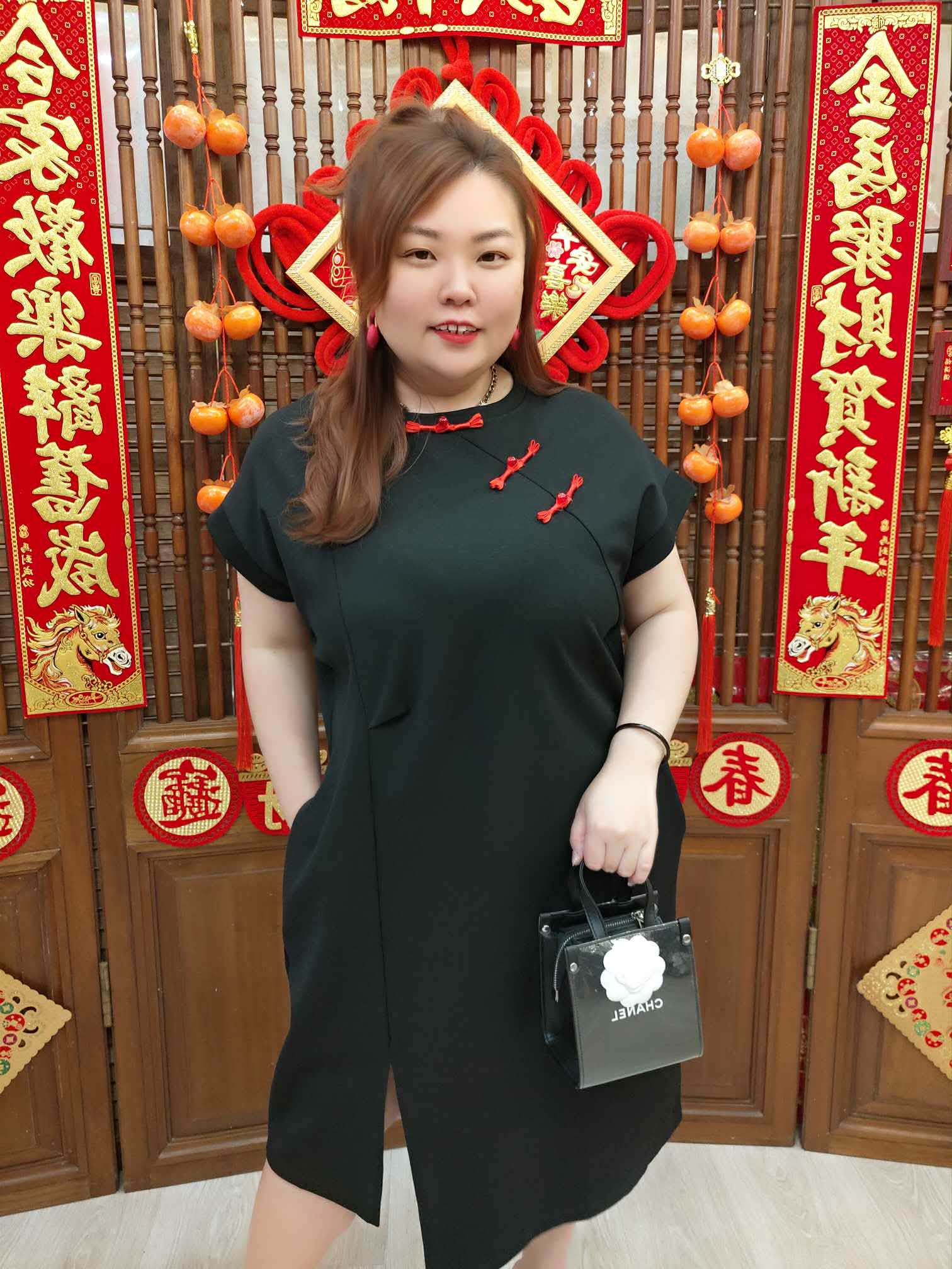 NJL02 HJ4350 盘扣休闲风设计连衣裙