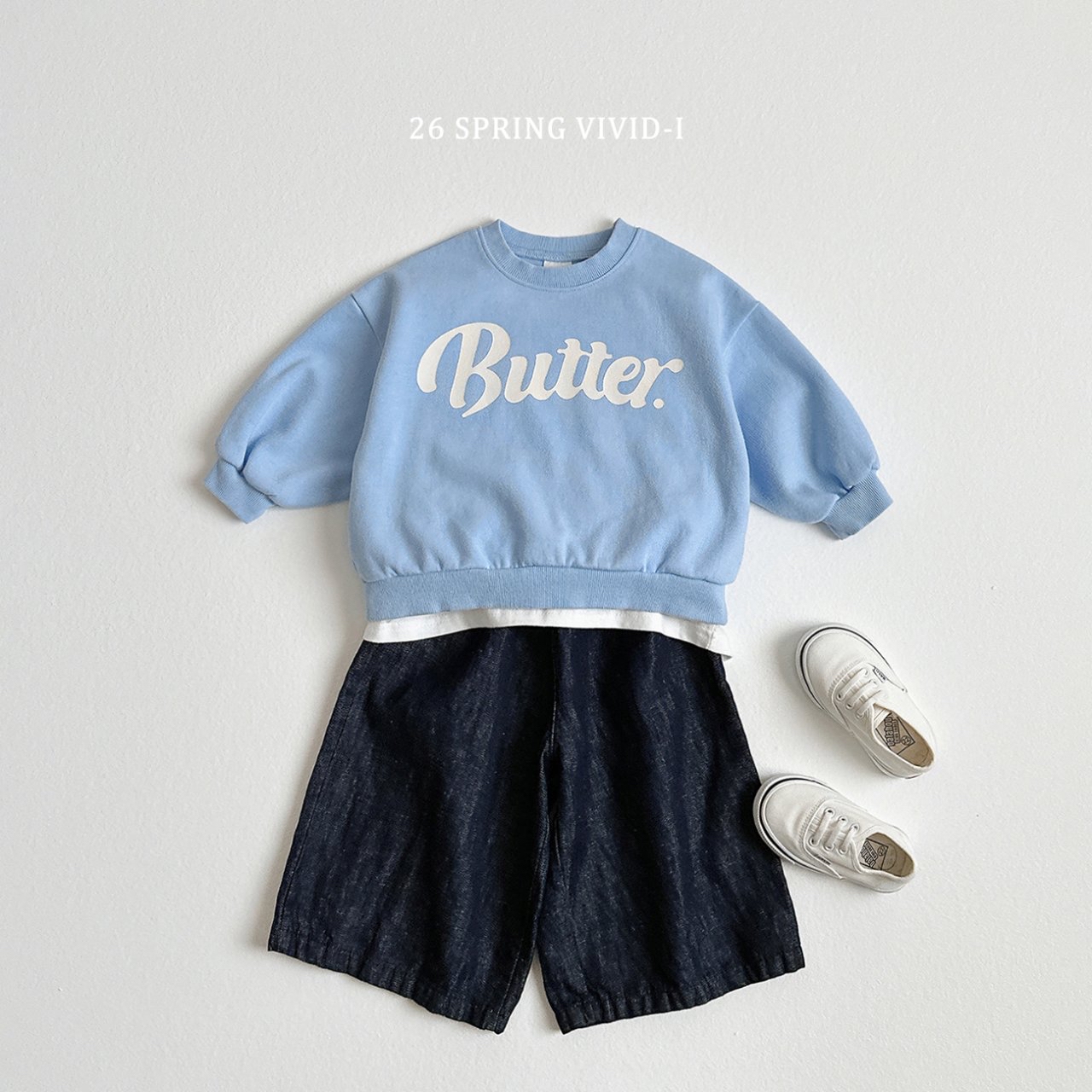 🌸預訂 韓國直送🌸🇰🇷VIVIDI四色甜美奶油印花寬鬆衛衣