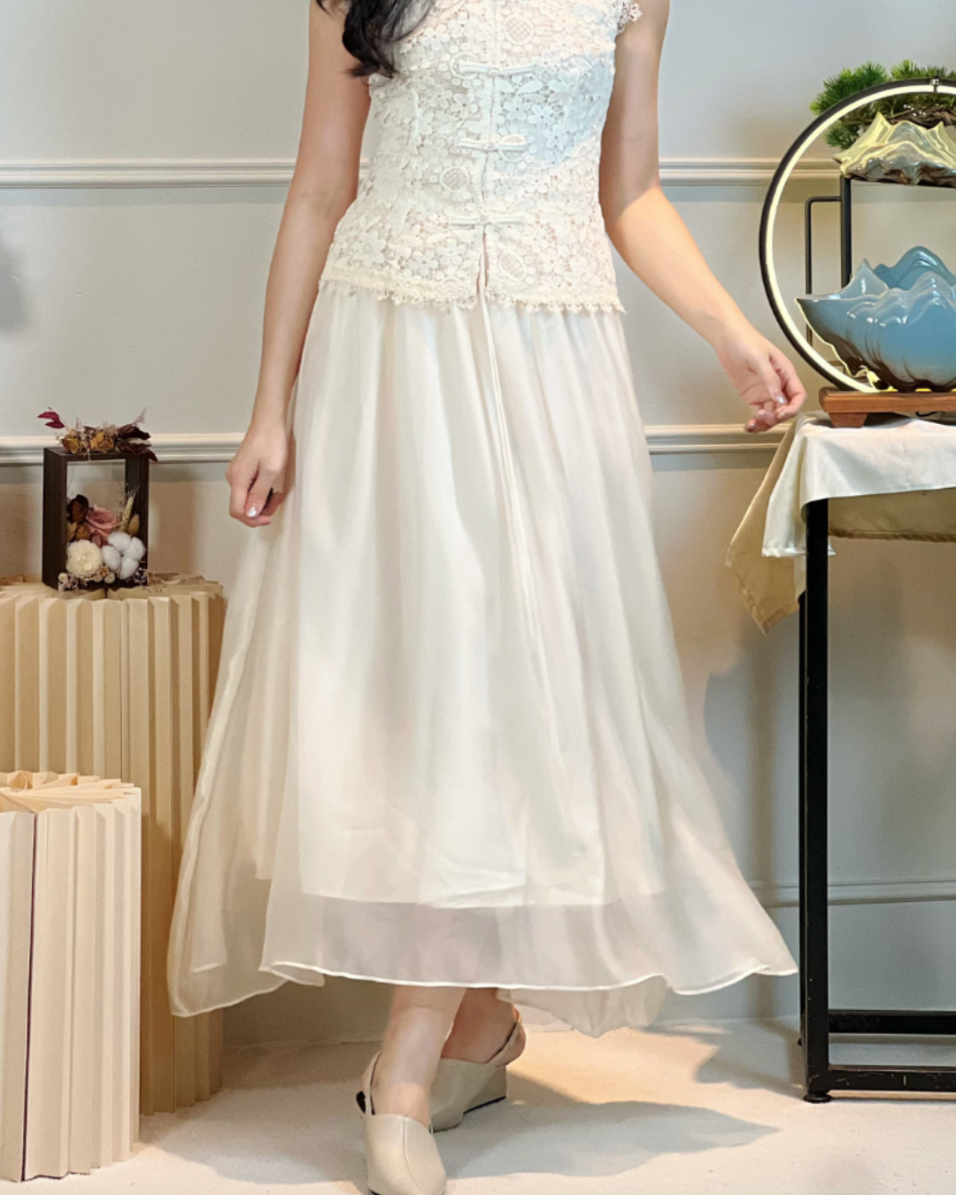 5103 Natividad Mesh A Line Skirt 