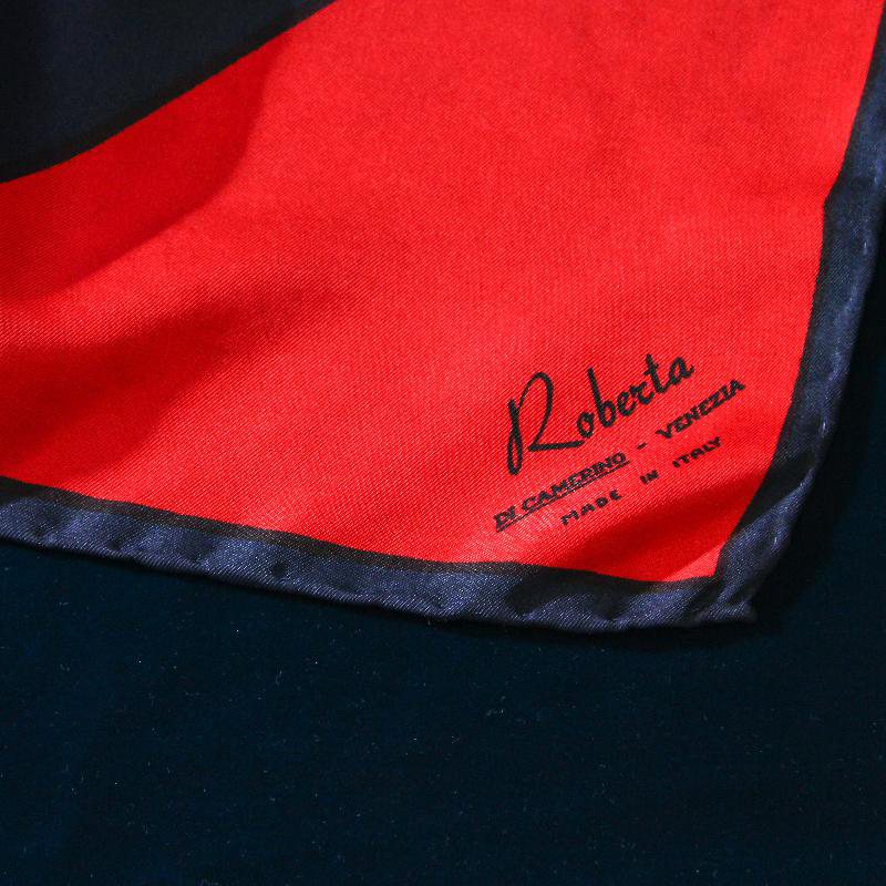 1980s VIntage Roberta Di Camerino Made in Italy Colour Patch Scarf (FD030)