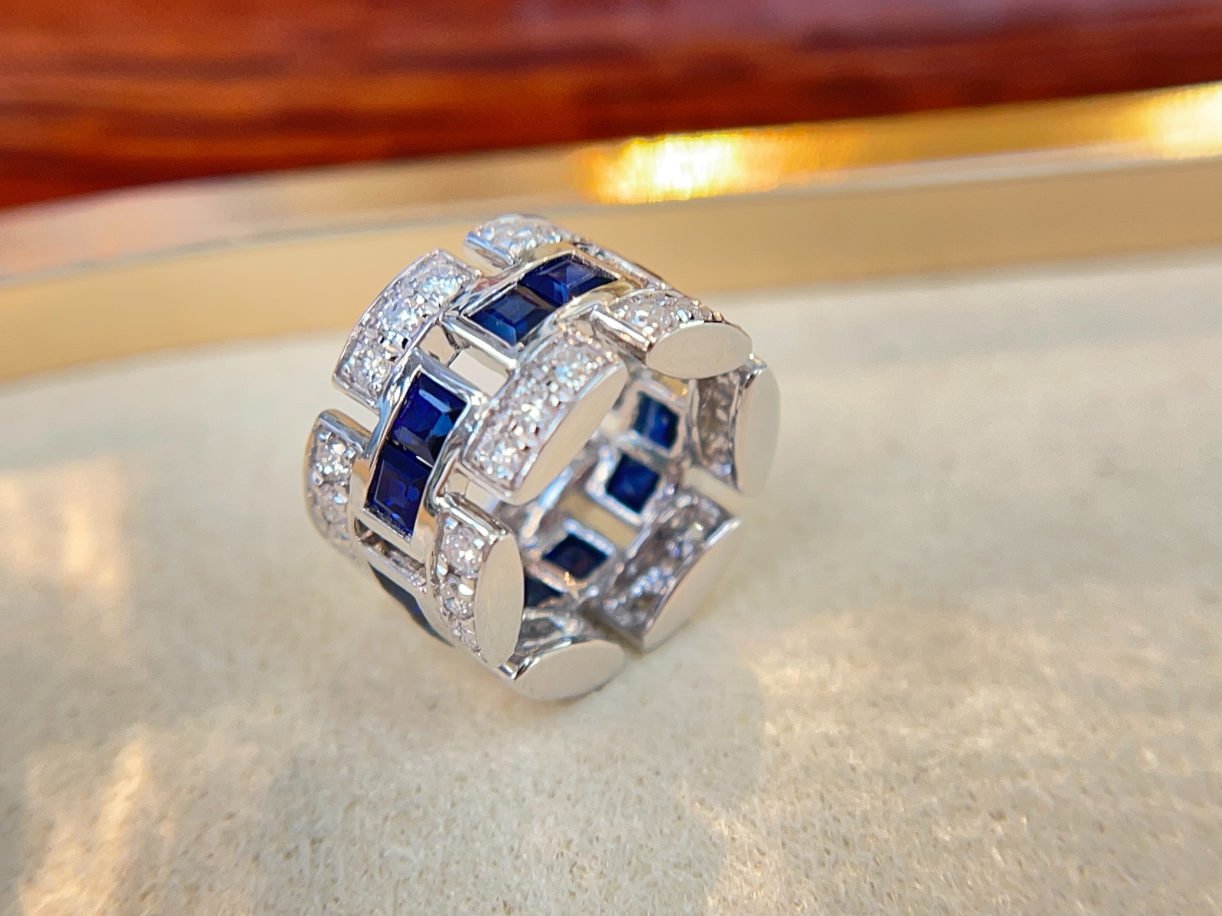 Sapphire Diamond Link Pendant N031352