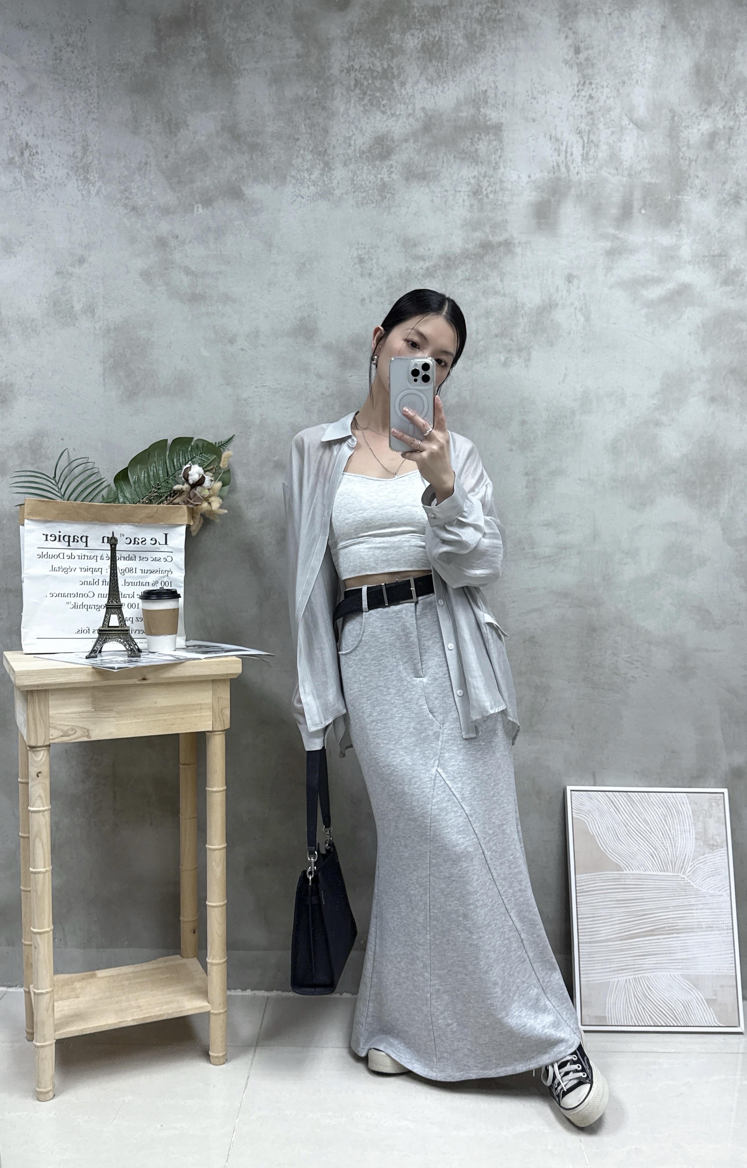 絲質側扣防曬恤衫