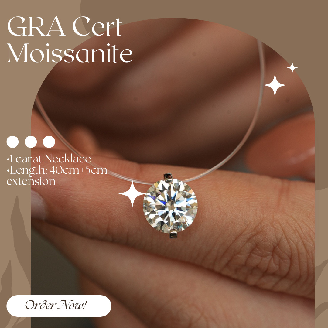 GRA Certified Moissanite Necklace Jewelry - SHOP NOW  