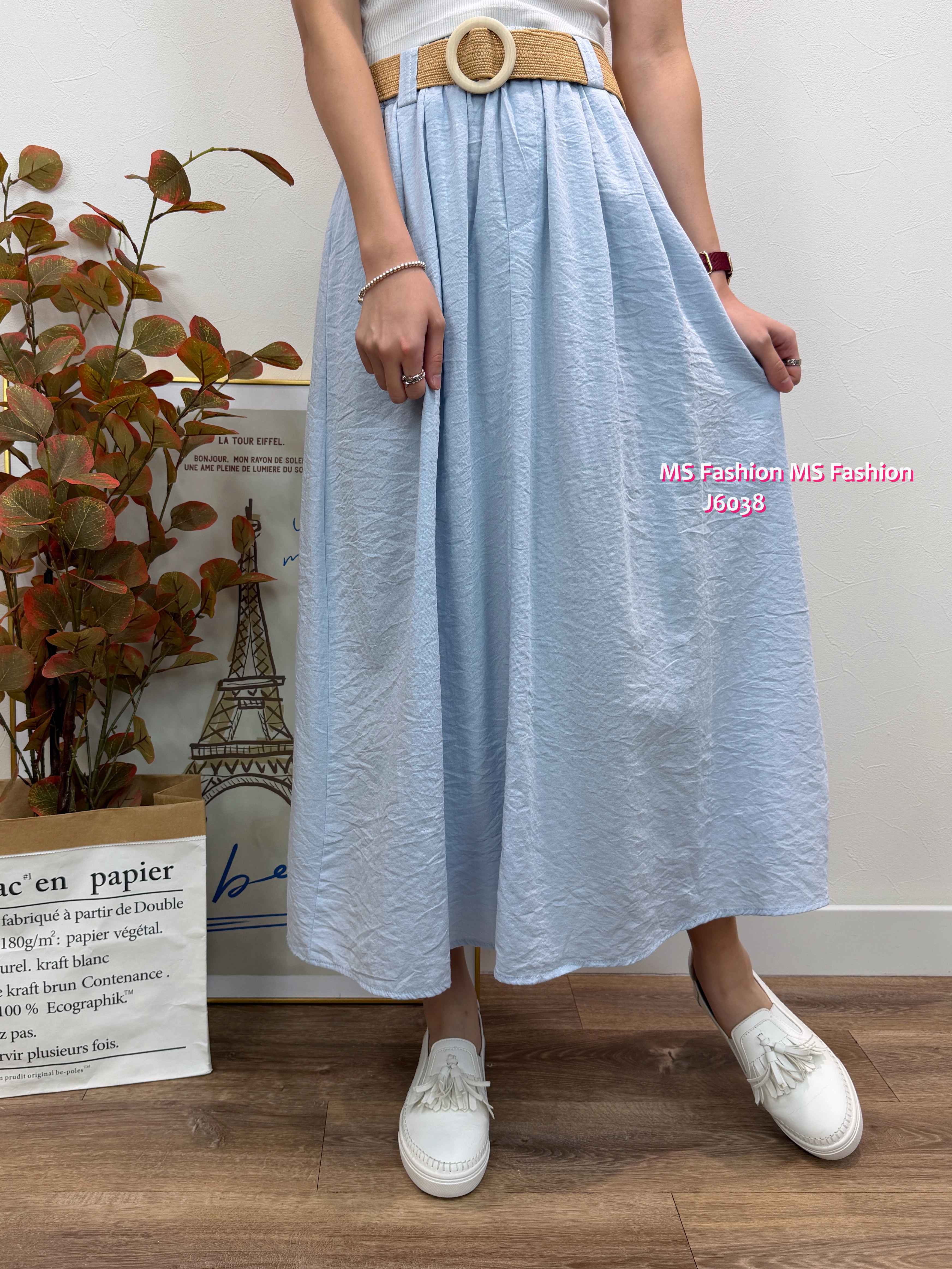 J6038 韓國🇰🇷連belt中長款半裙