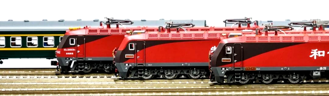 中國和諧電3D紅皮鐵骨型電力機車 N比例長鳴出品