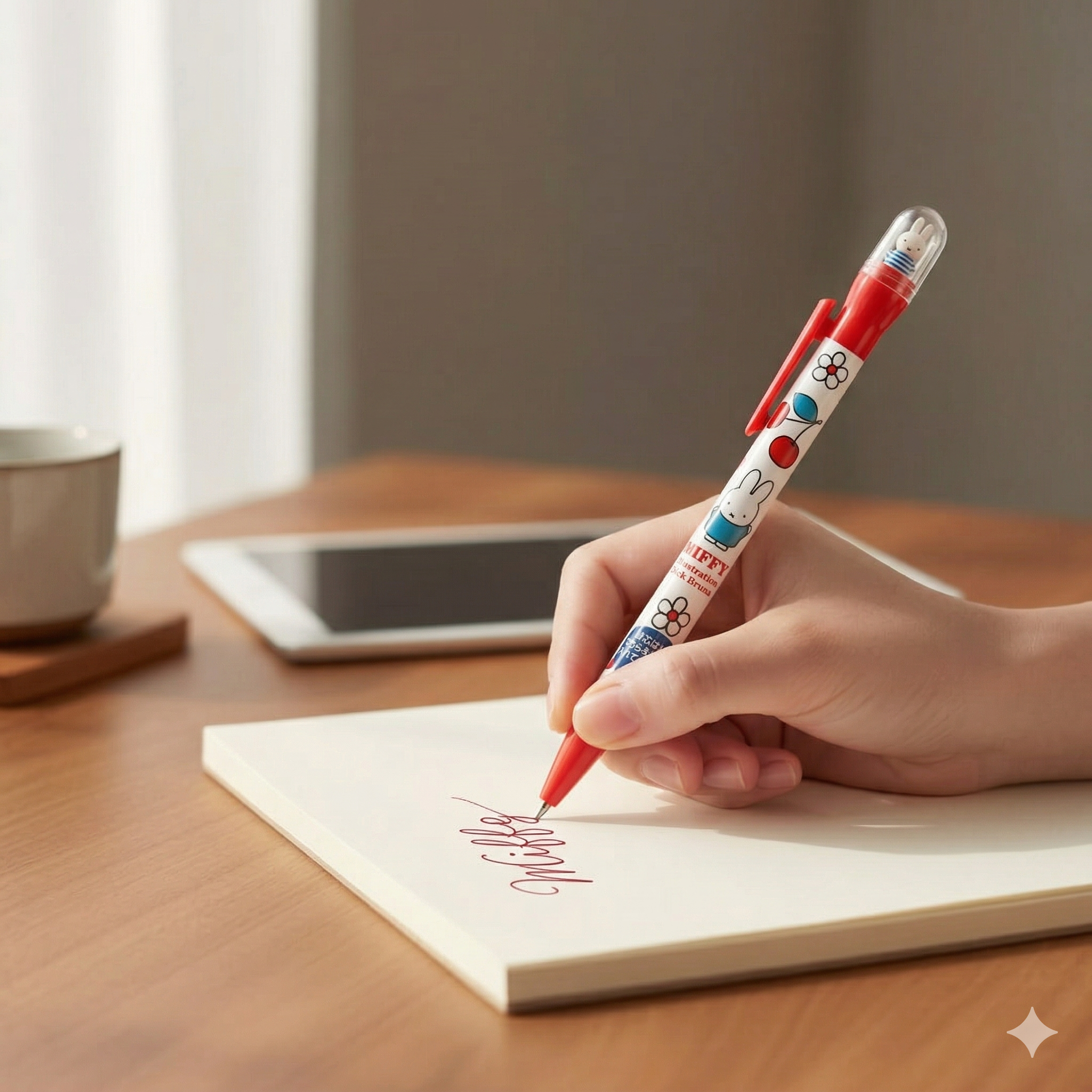Miffy - 旋轉公仔鉛芯筆 (白色櫻桃款)