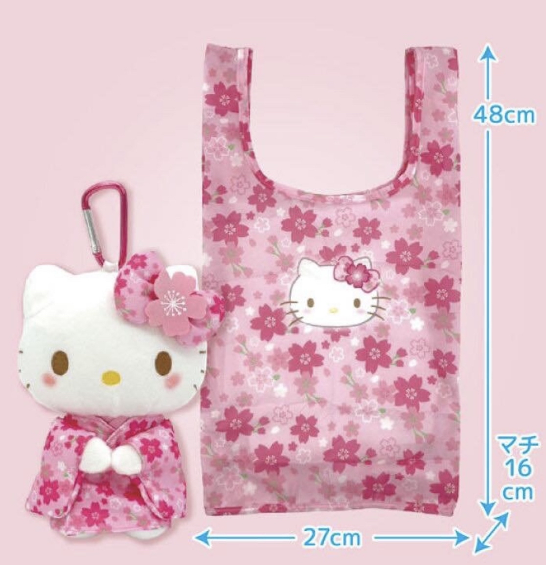 🎌日本直送🎌Hello Kitty 櫻花系列環保袋和服公仔掛飾