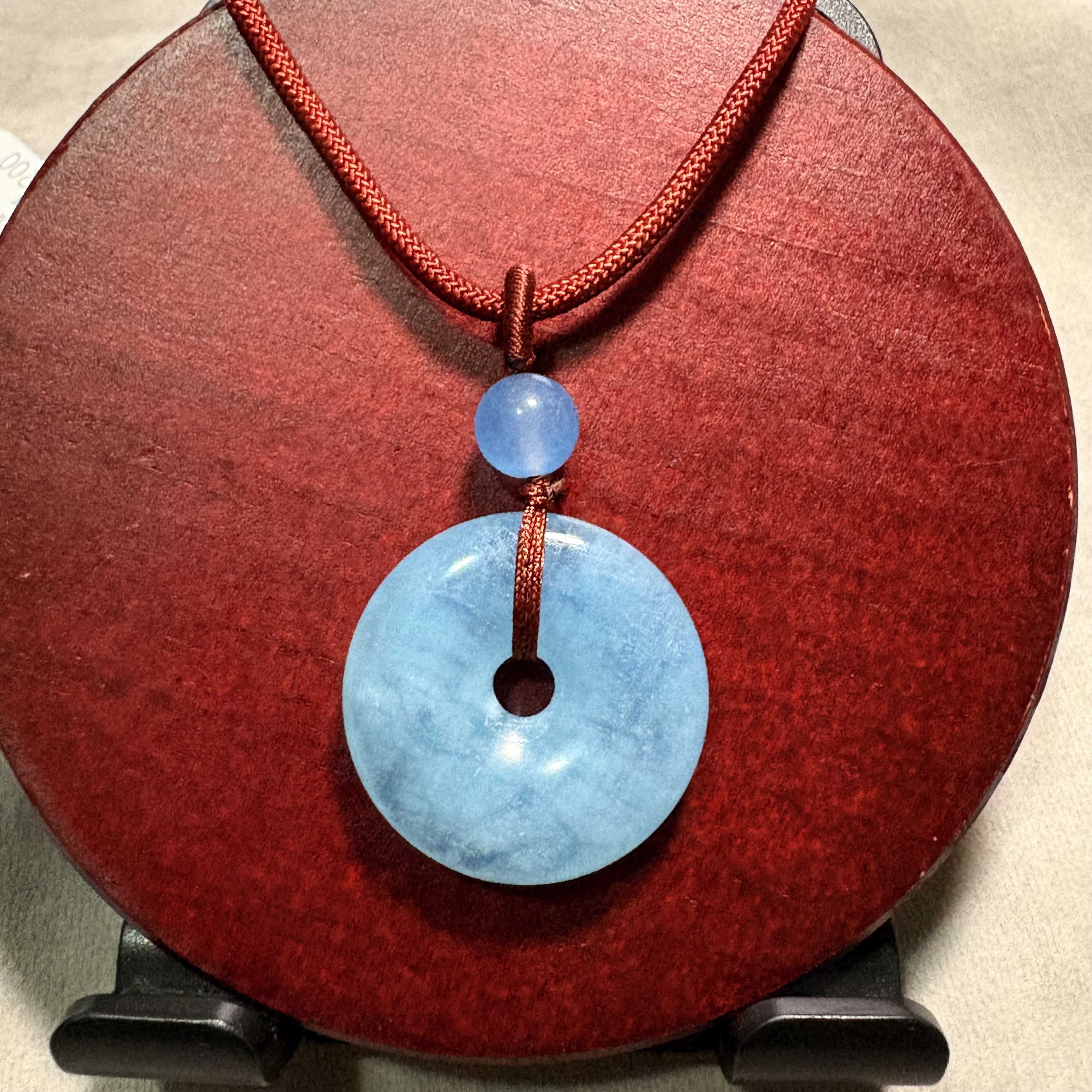 海藍寶平安扣 No.19-132規格：直徑：28.4cm 重：10g