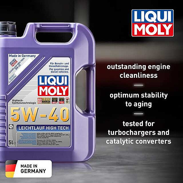 LIQUI MOLY Leichtlauf High Tech 5W-40 (5L) 機油/潤滑油/偈油【原裝行貨】