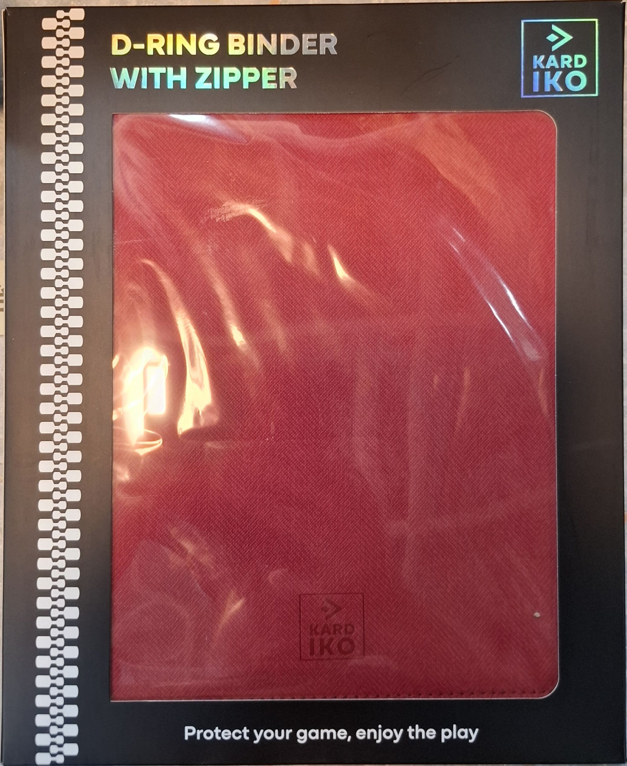 KARD IKO D-RING BINDER WITH ZIPPER 360 RED