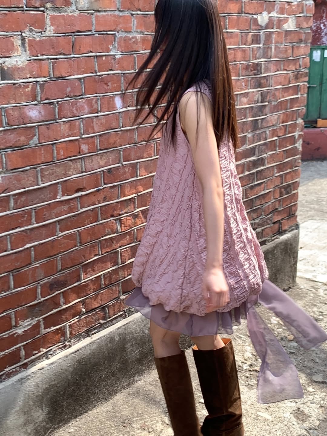 [🌸] tulip chiffon dress