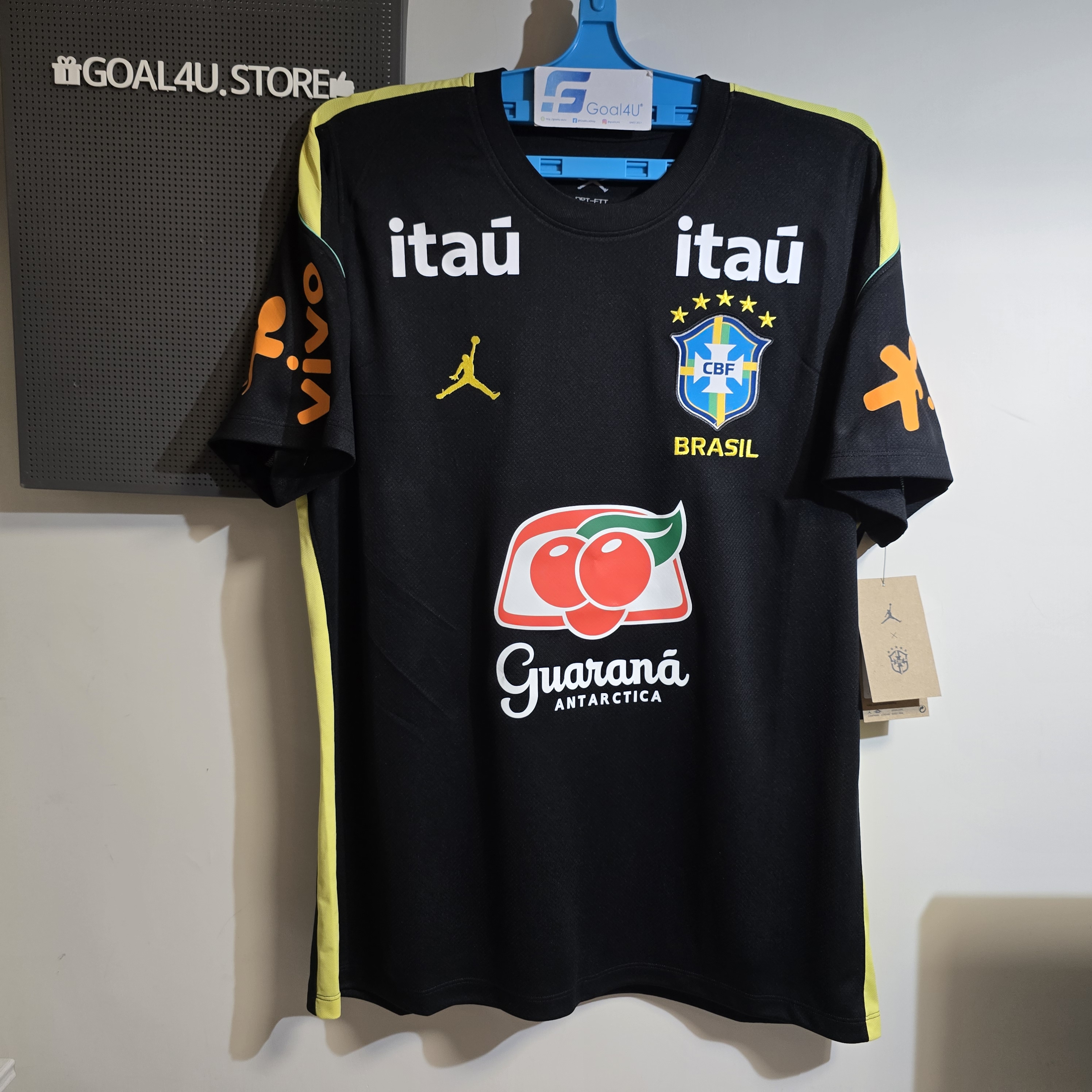 #現貨 Nike x Jordan Brazil 巴西 2026 黑色 Dri-fit 短袖訓練球衣 (可加印球員版贊助) IQ3294 