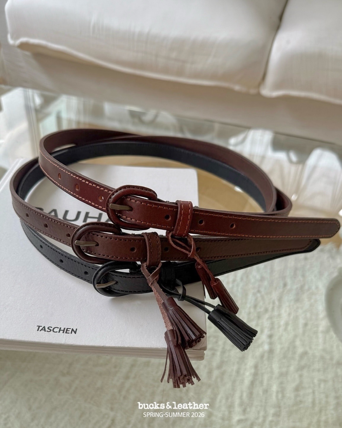 預訂_20mm Tassel Belt By Bucks & leather