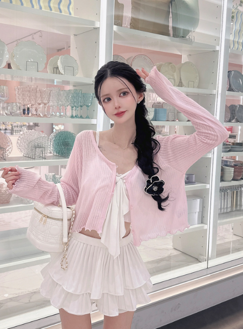 春天必備! 薄針織羅紋外套 [ru1192]