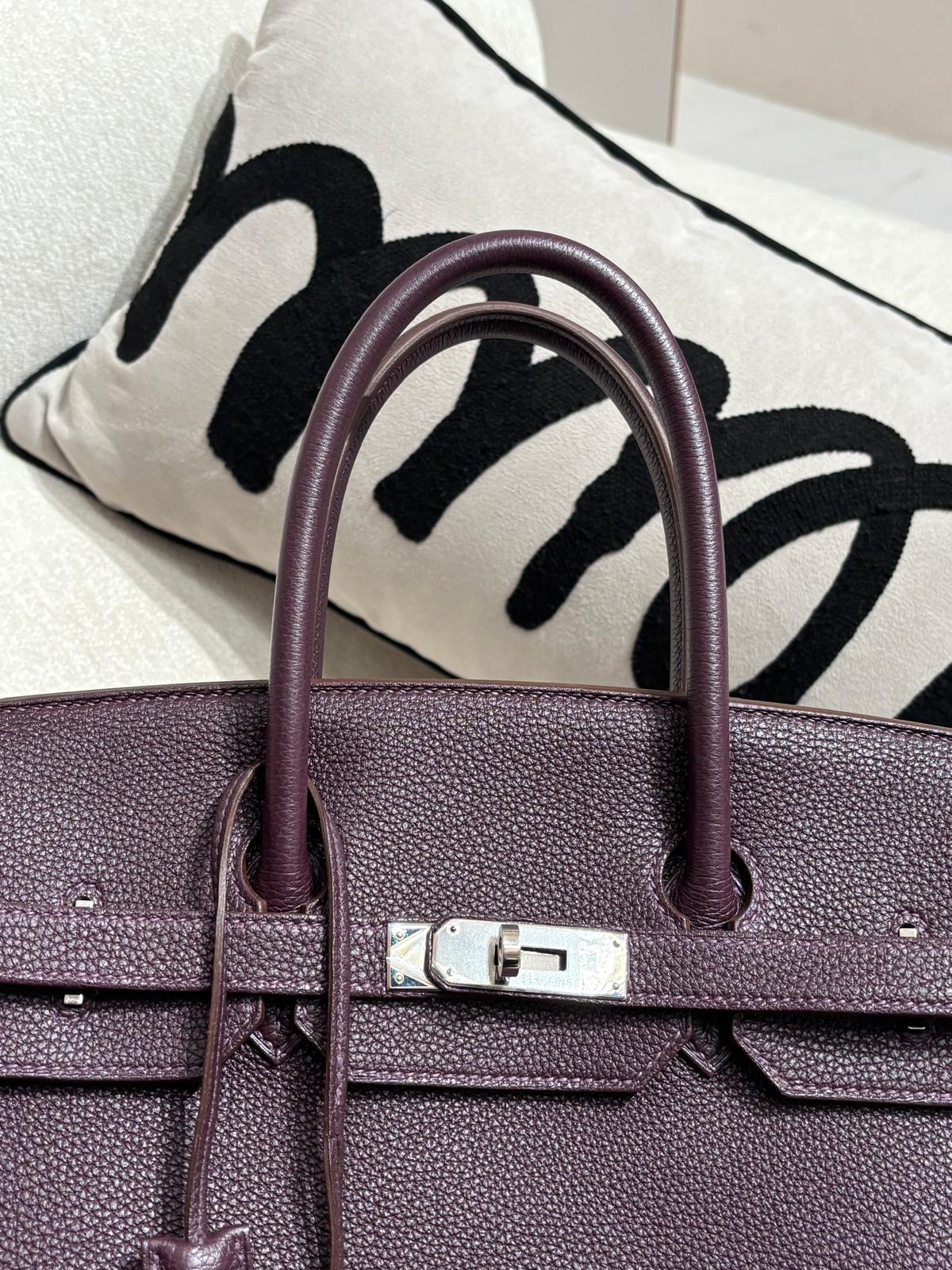 Hermes Birkin 35 Stamp [Q] 葡萄紫色Raisin Togo Calfskin 100%Authentic, 95%New ✅Key Lock✅Dust bag✅Box