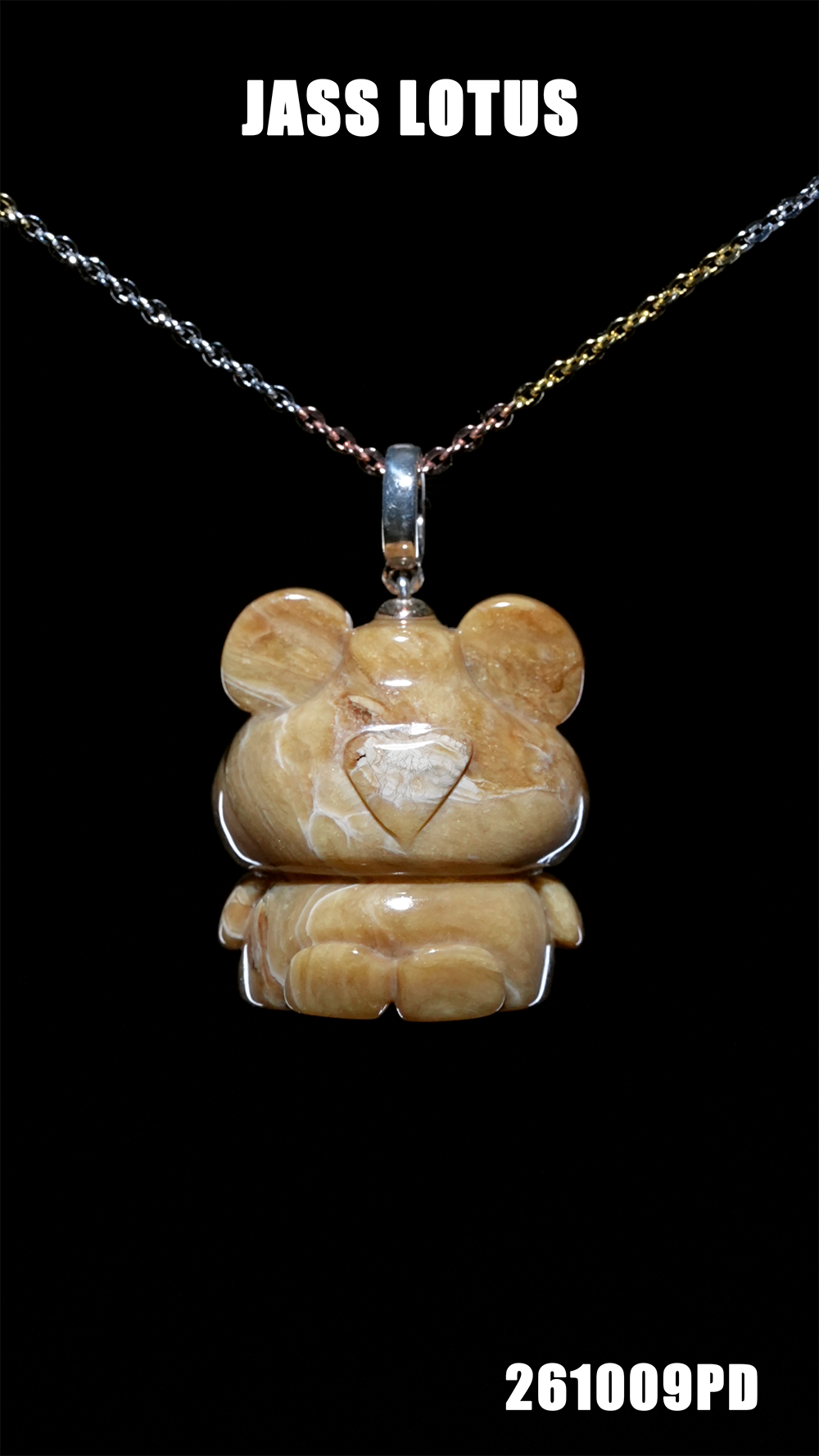 緬甸天然琥珀白根妖花珀熊仔吊墜