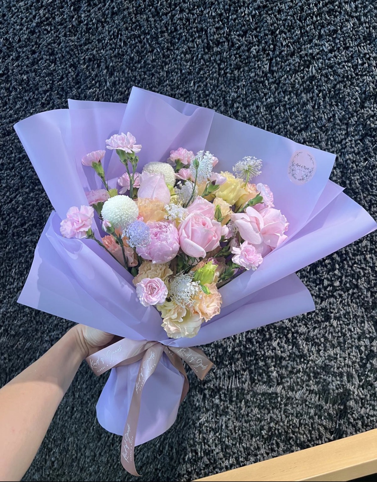 柔紫晨光花束