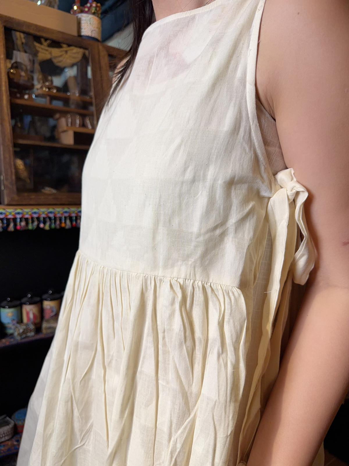 Beige Ribbon Muji 2 Pieces Set OP #1523