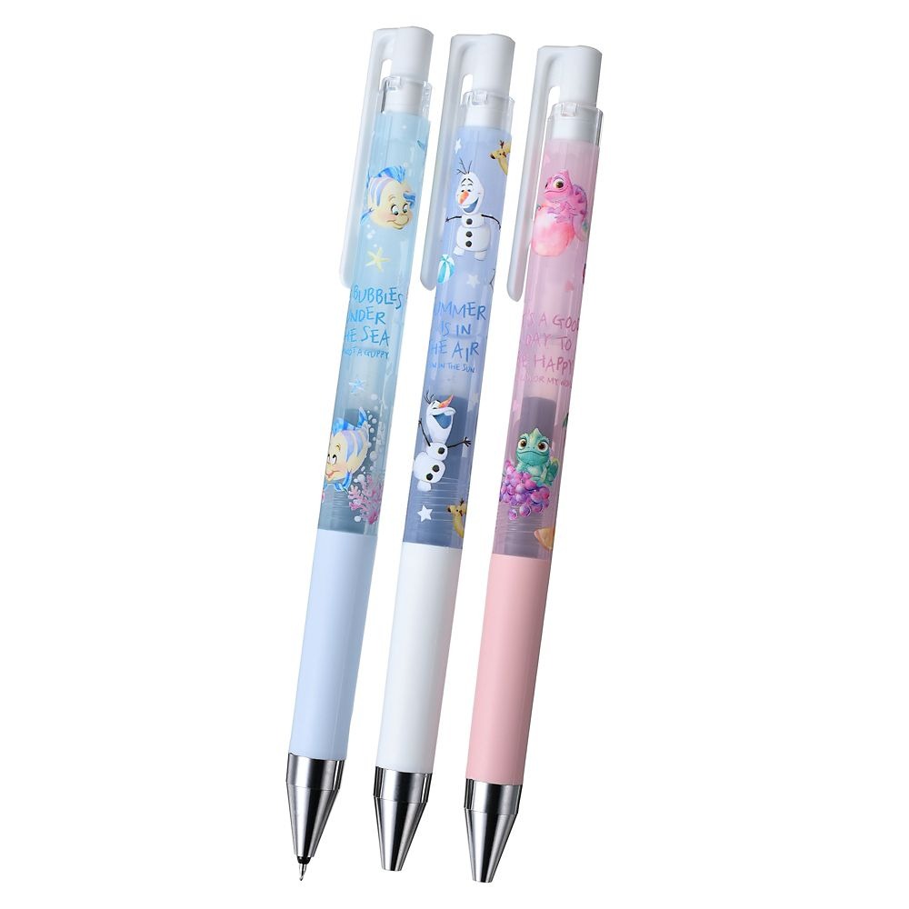 現貨｜【日本 Disney Store 限定】 一套三枝 Flounder Olaf Pascal 日本製 Pilot Juice Up 0.4mm 黑色 啫喱筆 214071