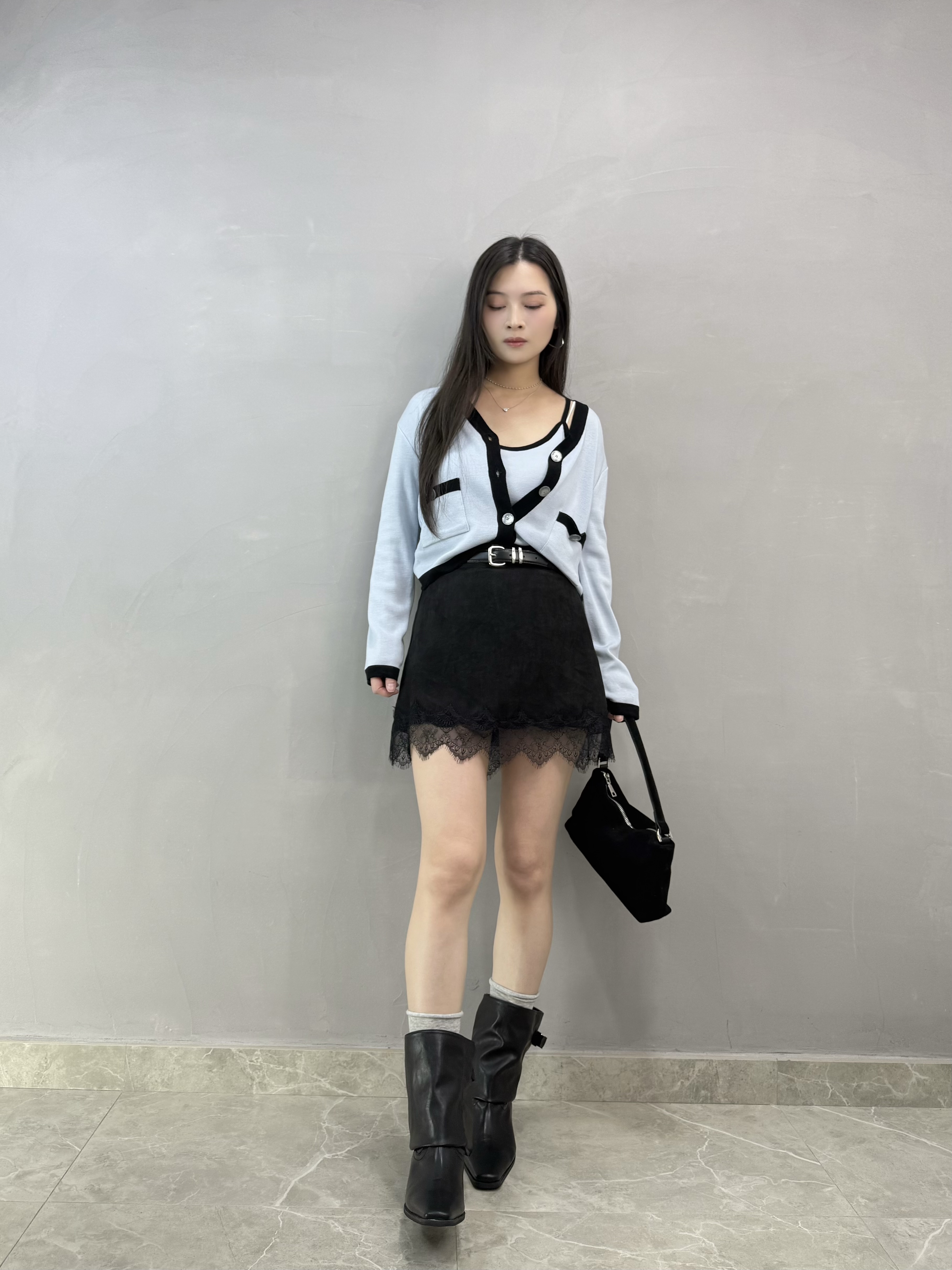 I07 小香風吊帶+外套set