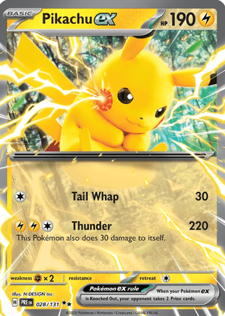 Pokemon TCG  Scarlet & Violet—Prismatic Evolutions - Pikachu-028/131 (EX)