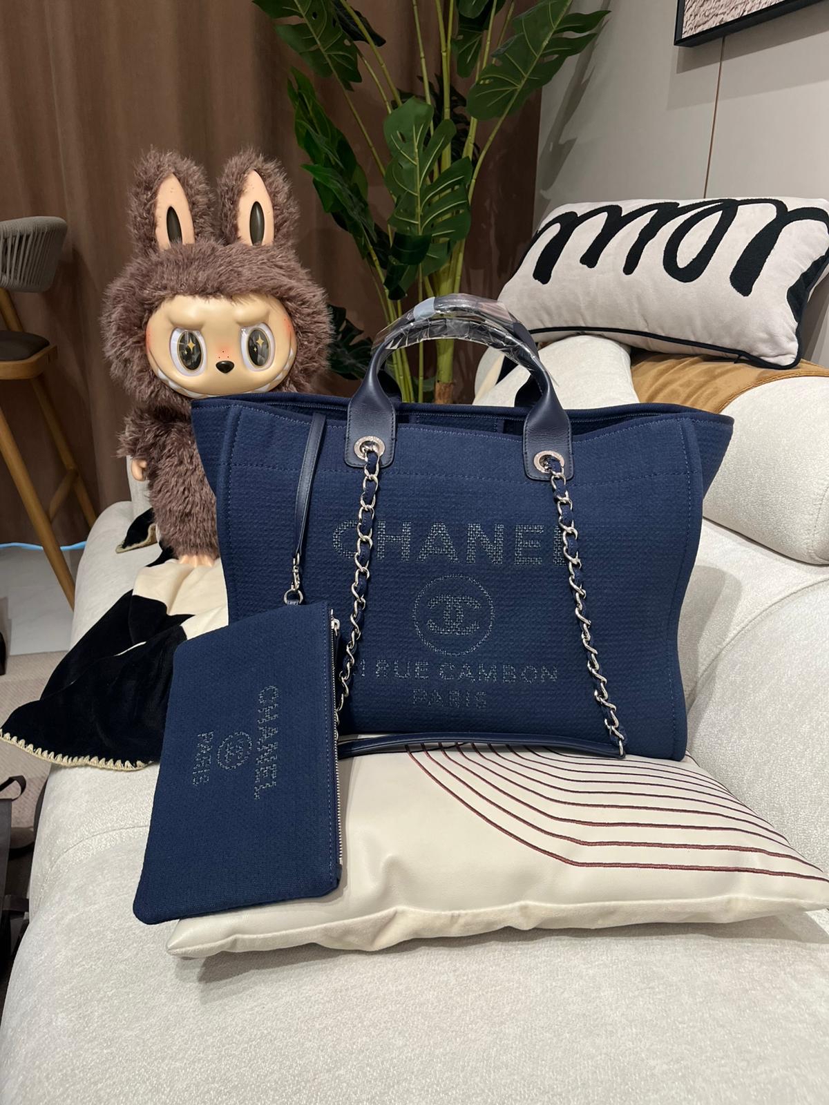 Chanel DEAUVILLE tote bag 100%Authentic ,95%new ✅晶片chip ✅pouch ✅dust bag