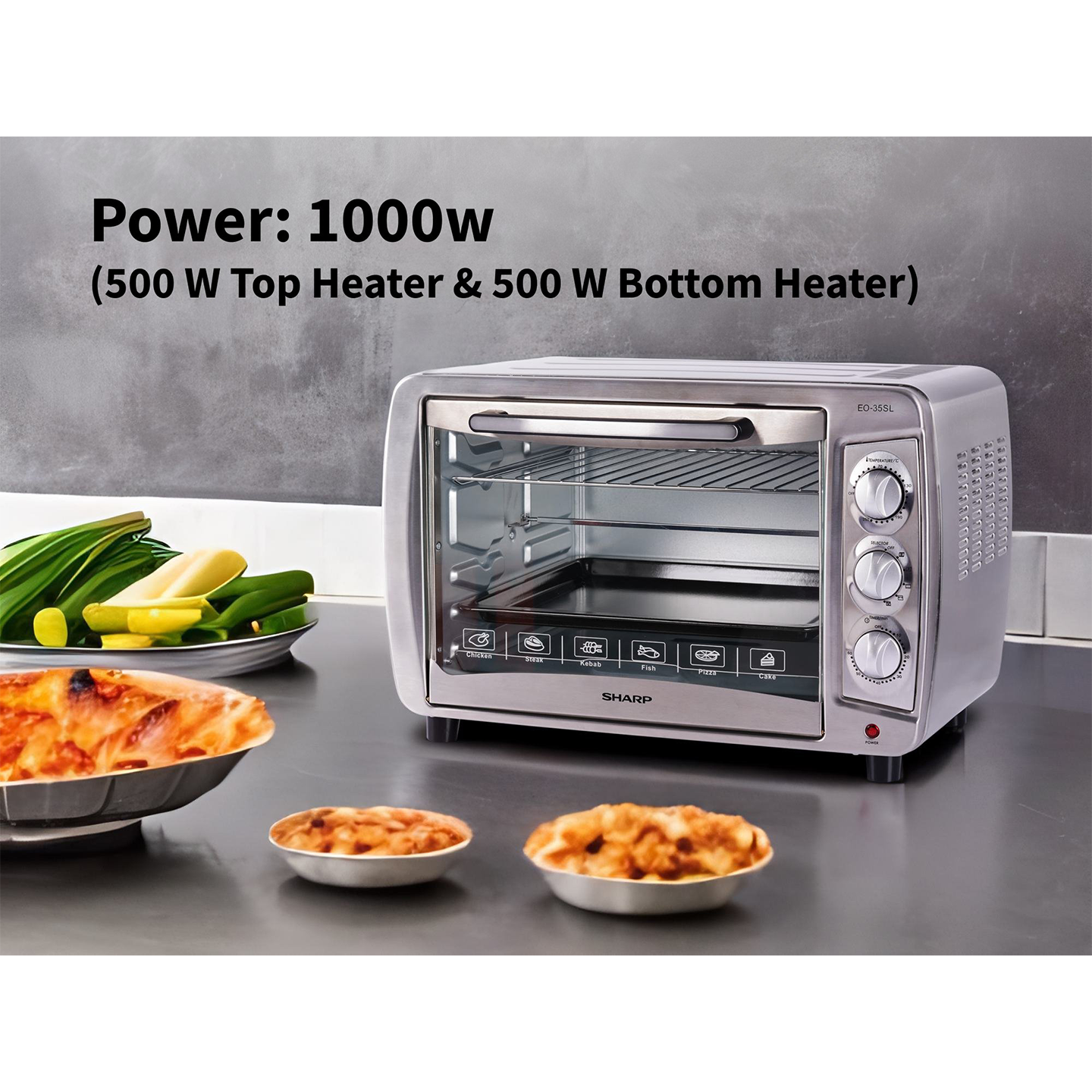 Sharp 35L Rotisserie Convection Electric Oven (EO35STMA)