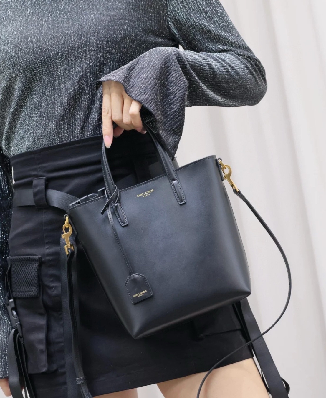 訂貨 ✈️ Saint Laurent Mini Toy Shopping Bag Size 18x17x8cm