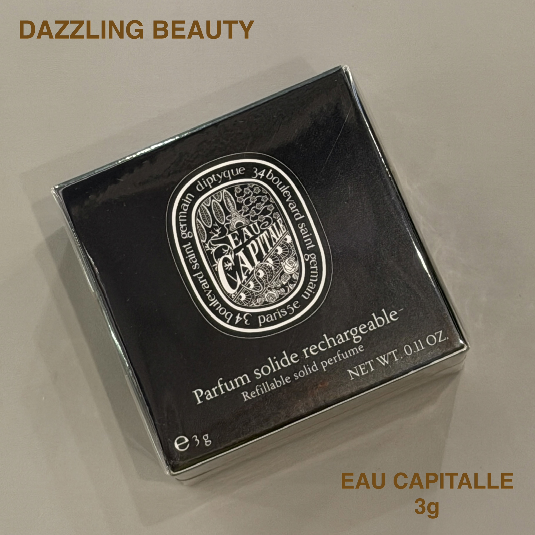 DIPTYQUE EAU CAPITALE Purfum Solid rechargeable花都之水可補充式固體香膏3g