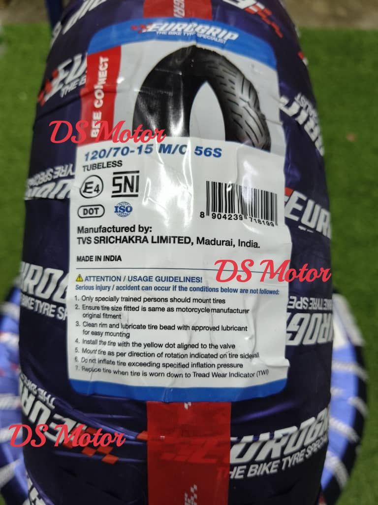 Eurogrip Tayar Rim 12 13 14 15 17 Inci Bee Connect Tyre 110/70-13 120/70-13 130/70-13 150/70-13 120/70-15 90/80-14 100/80-14 70/90-17 80/90-17 90/80-17 140/70-17