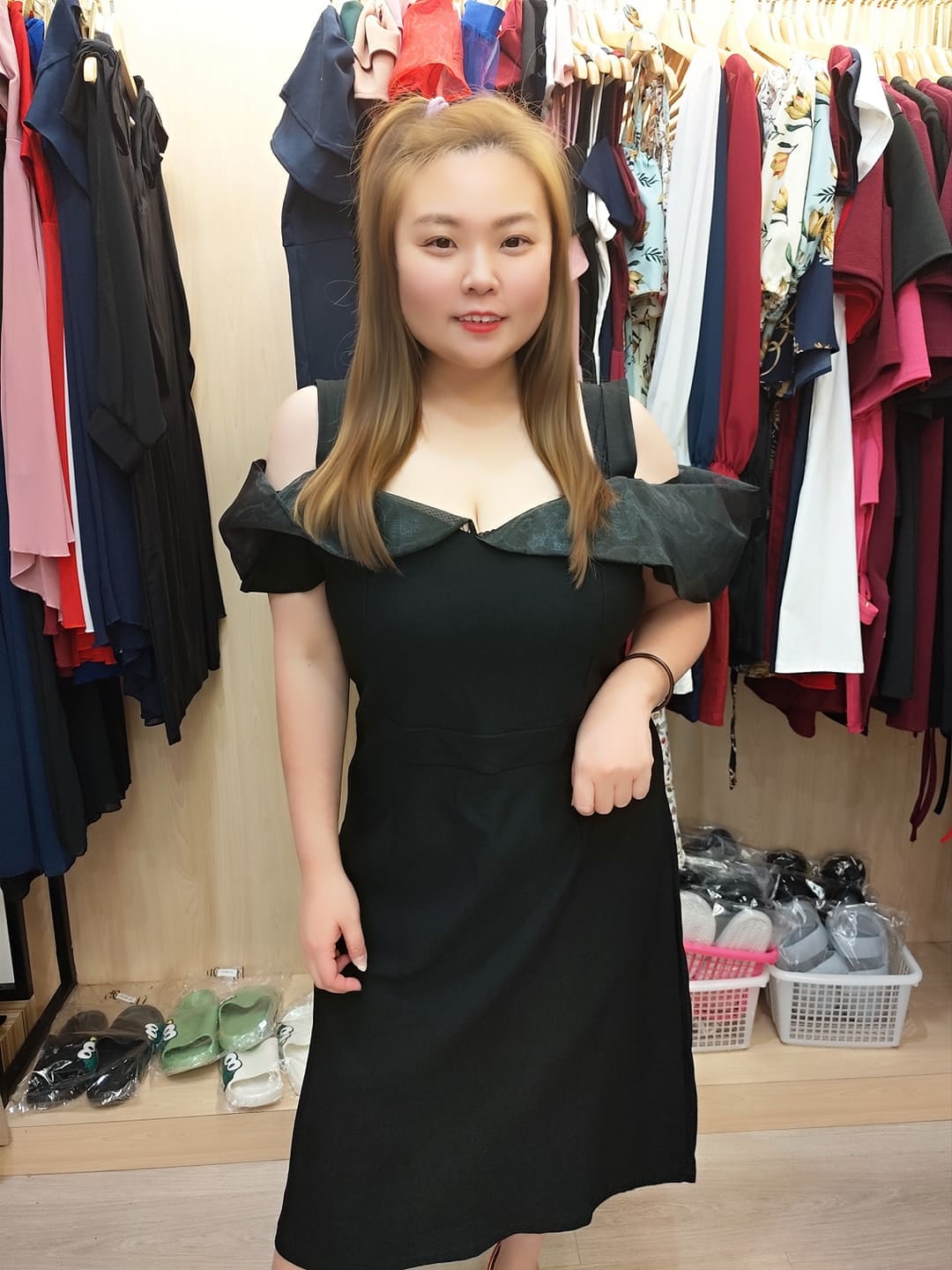 LF#0110-01 🔥特价🔥露肩一字领礼服