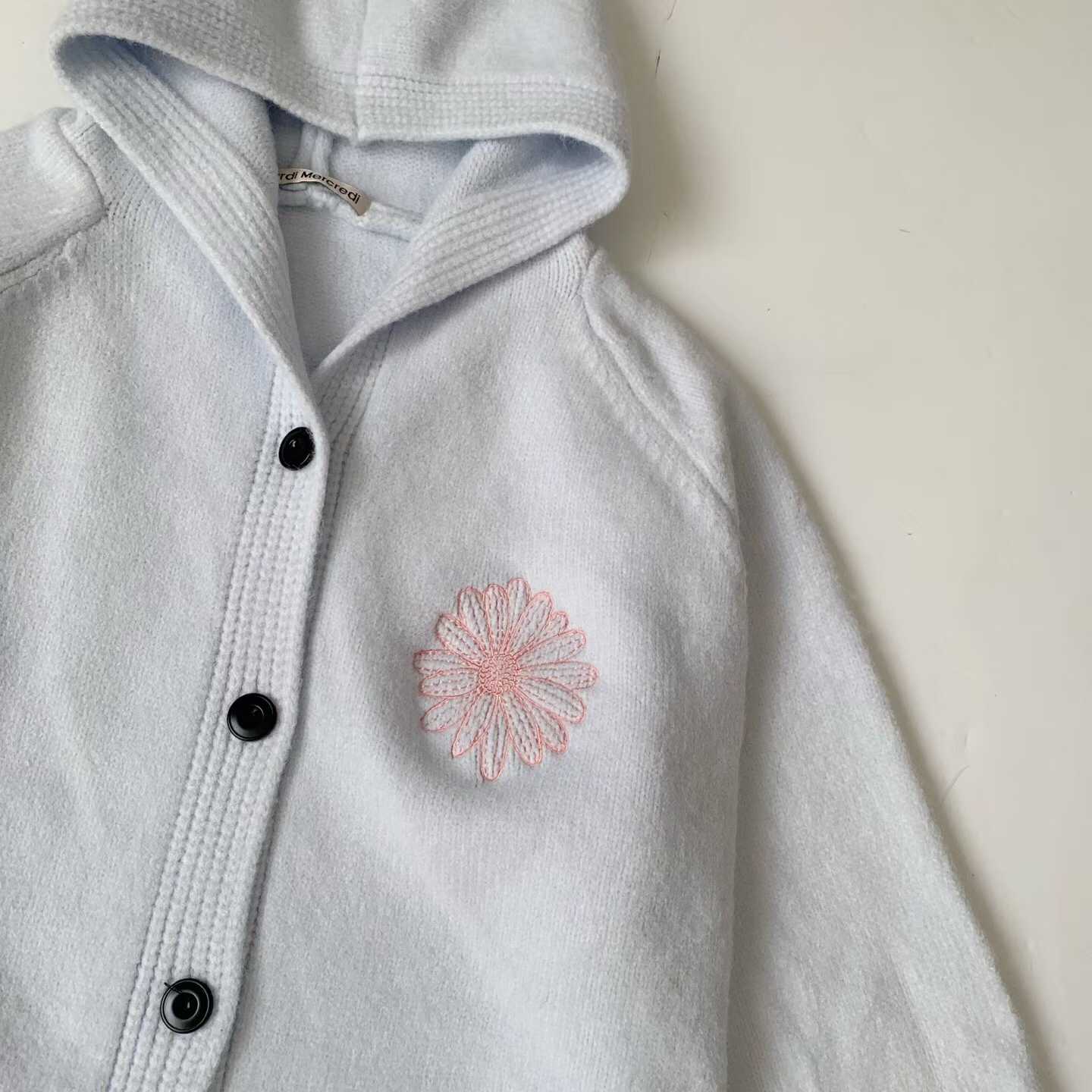 預訂 Mardi刺繡毛衣連帽開襟外套 [貨號26A1601]