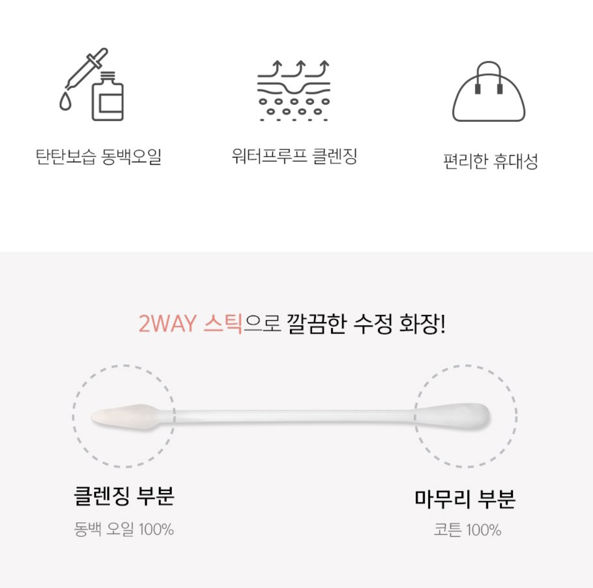 韓國 HATHERINE 山茶花油 卸妝修正棉花棒 50支 / 盒｜Sunset Camellia Remover Stick