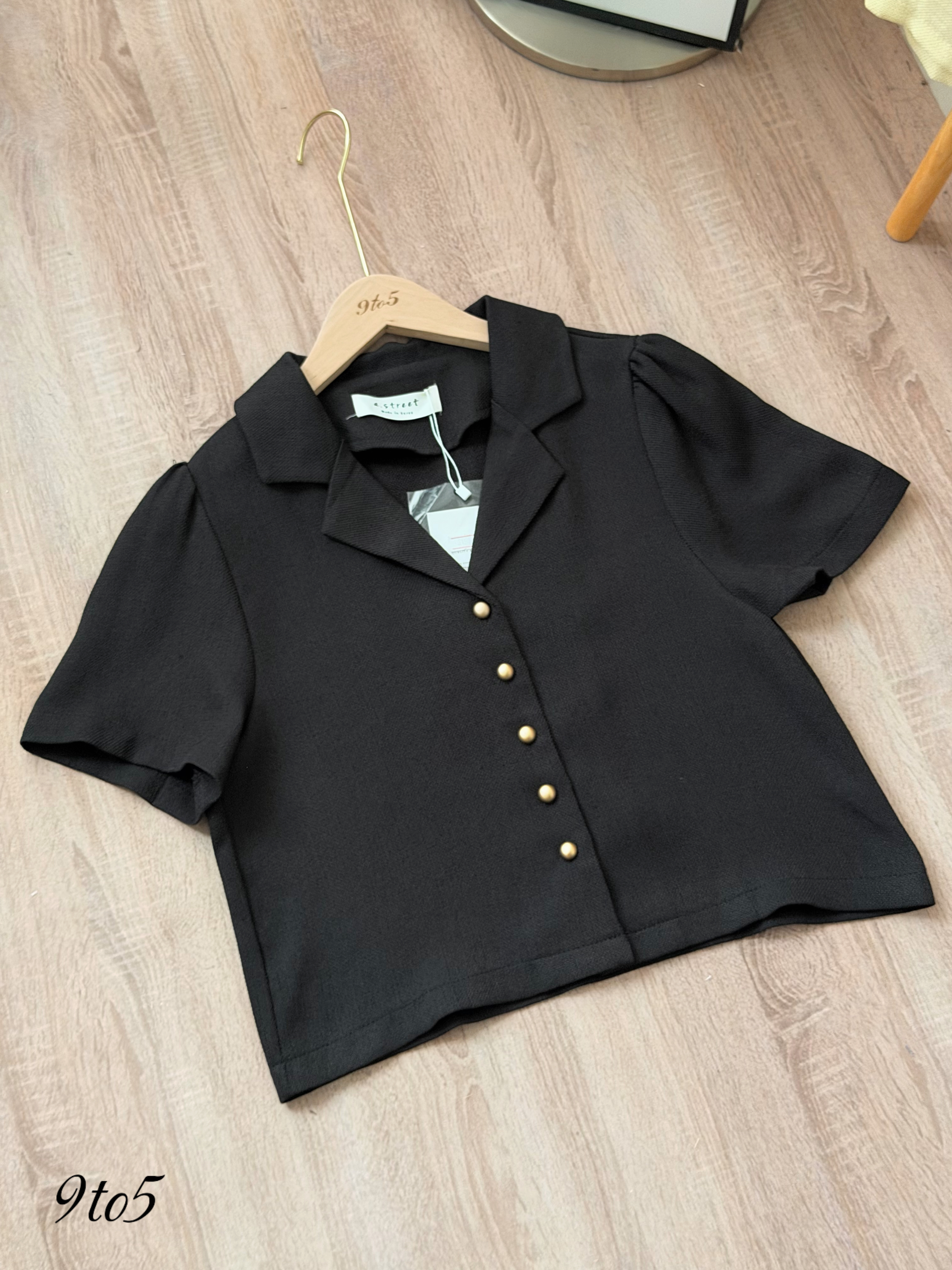 T4457 Short Sleeves Tweet Blouse - 3 colors